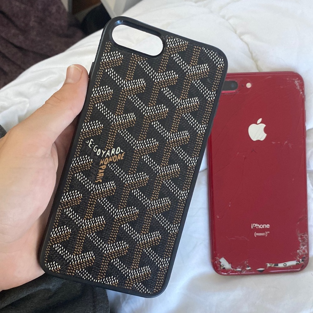 iPhone 7s plus goyard reused bag leather phone case